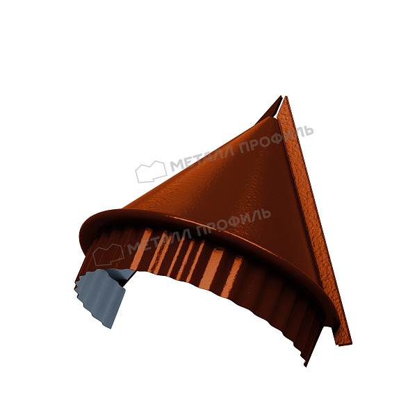 Заглушка конька круглого конусная (AGNETA-03-Copper\Copper-0.5) ― заказать по приемлемой стоимости в Компании Металл Профиль.